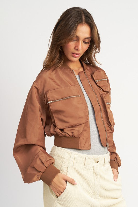 Cropped bomber jacket for women zip-up utility style casual outerwear 19624227_3fbcf476-81c5-40e1-8cb7-b70515c6ff6a