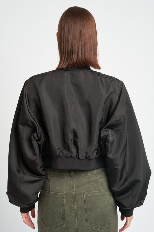 Cropped bomber jacket for women zip-up utility style casual outerwear 19624227_9d20e8b7-c47b-40e8-b1ce-c57539ba62b5