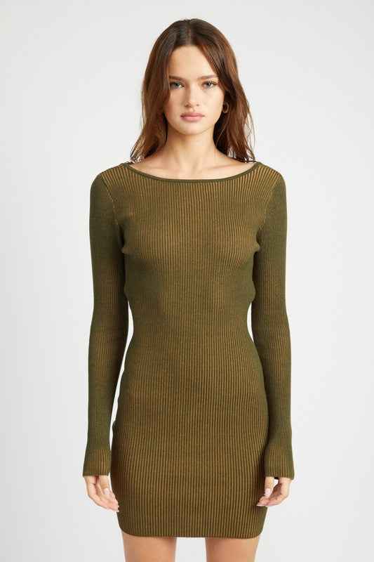 BODYCON MINI DRESS WITH OPEN BACK OLIVE COMBO 19627281_b75d4910-286e-4289-9338-326a66412a21