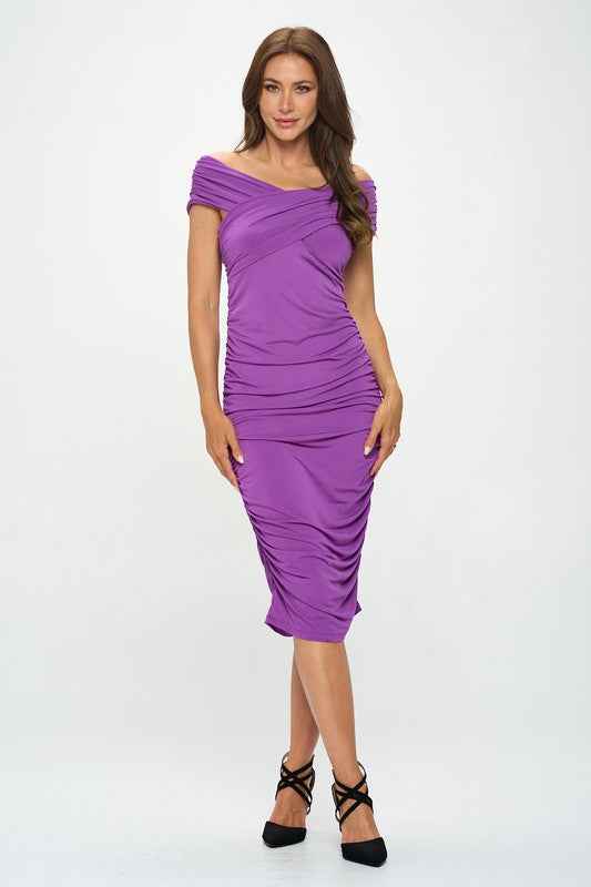 Solid Off Shoulder Midi Bodycon Dress PU 19687270_c0eff5ac-30a1-4b1a-a1d9-82ed15316af3