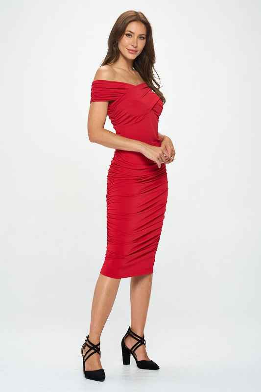 Solid Off Shoulder Midi Bodycon Dress 19687271_d35839f7-c4c8-4264-b868-22147e9509af