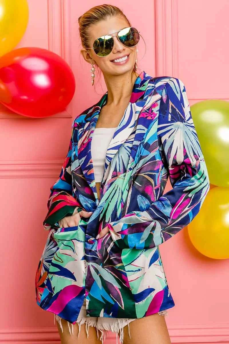 BiBi Thin Satin Tropical Single Blazer 19714debcbd2425091b2b8886b12282b-Max-Origin