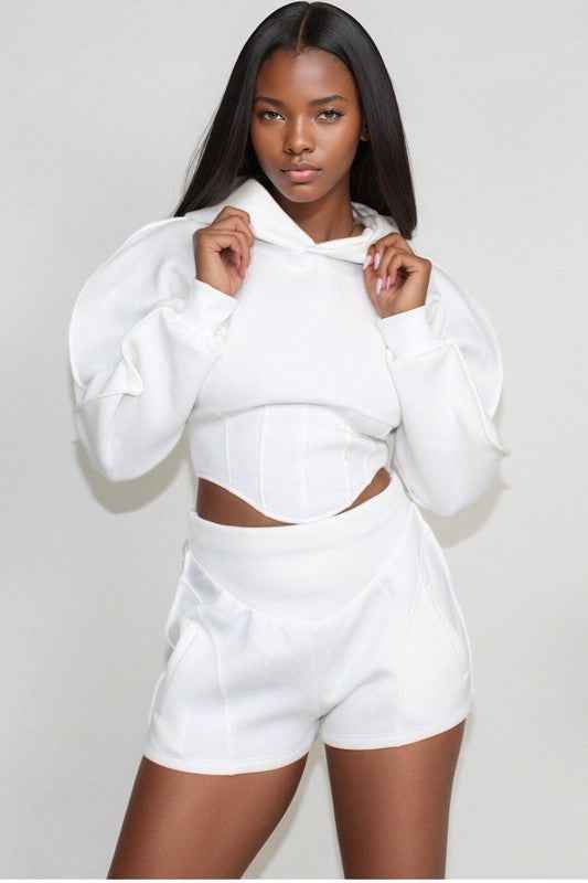 Athina Stay Comfy hoodie shorts set WHITE 19798061_18ef7523-caa1-480a-a94a-ce543950cd62
