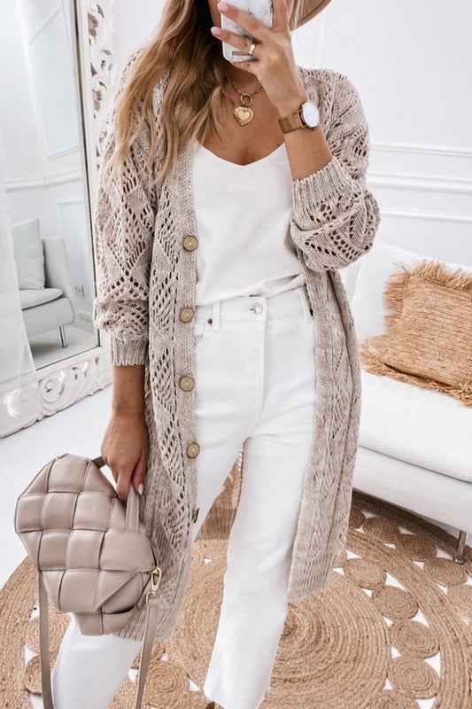 Eyelet sweater button cream black pink cardigan 19807669_7074715c-bc6a-4502-95b9-3d11a6b8d8e5