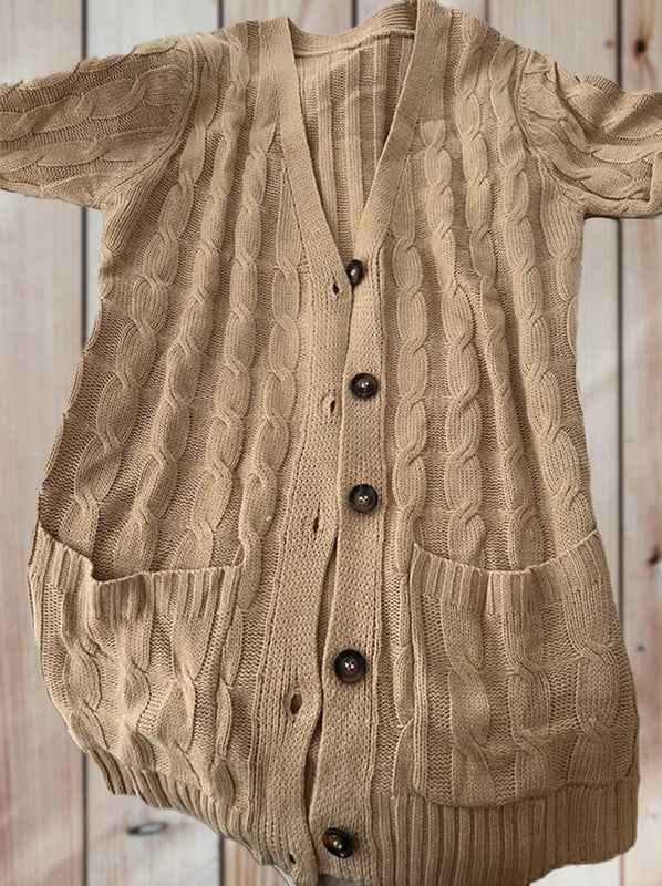 Cable knit button cardigan with pocket 19830959_9fe6ffbc-35b9-42f3-9265-74cd9ac7eb99