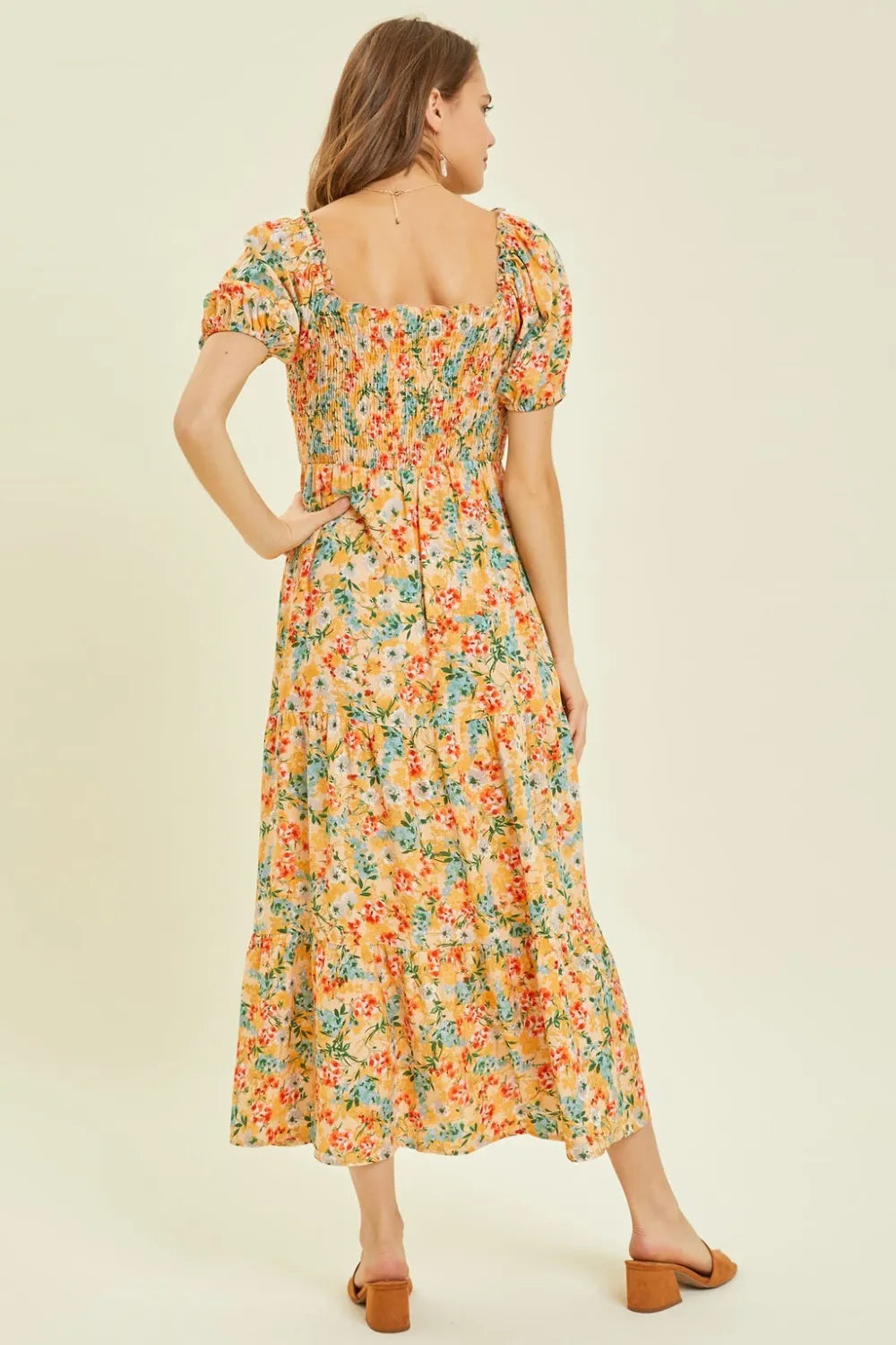 HEYSON Full Size Floral Smocked Tiered Midi Dress 19a0f4e8-a90c-4c96-a65a-dfffaeb8810c-Max