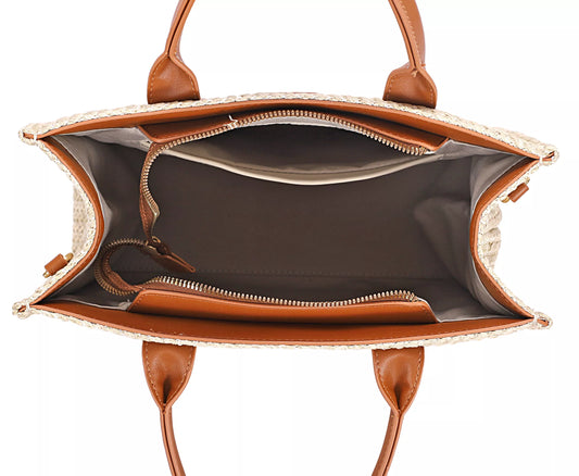 David Jones Square Woven Tote Handbag 19a526c5-ed68-41b4-ac85-ff0450f97dce-Max-Origin