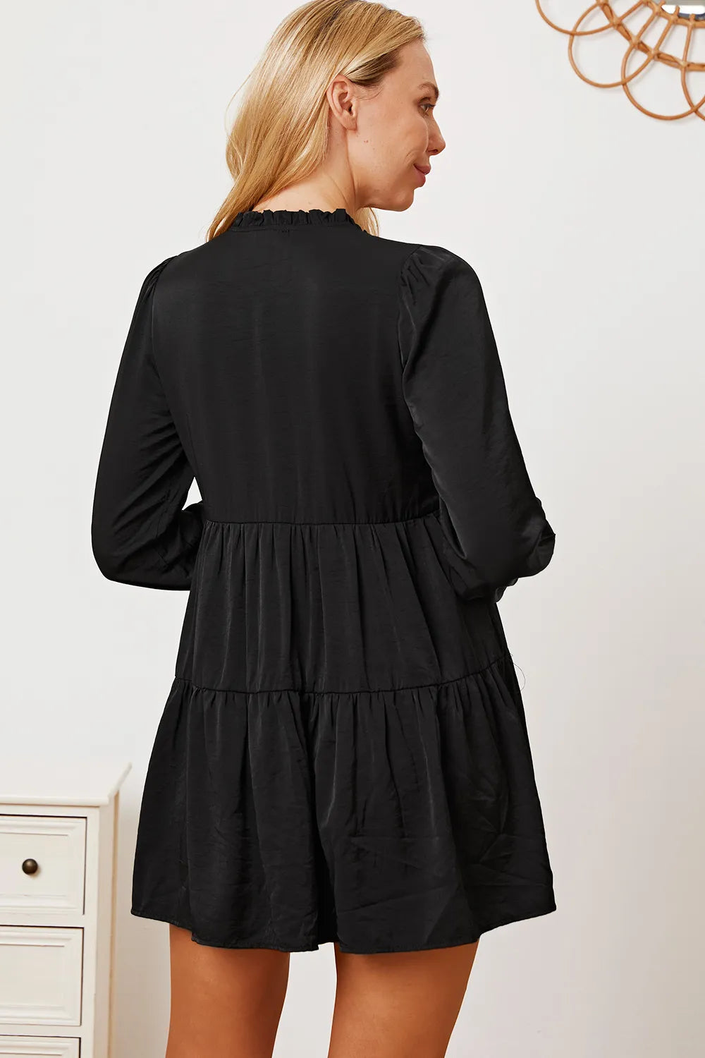 Ruffled Button Up Long Sleeve Tiered Shirt 19babeb1-c545-429c-a940-e15dff7bd90c-Max