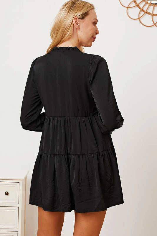 Ruffled Button Up Long Sleeve Tiered Shirt 19babeb1-c545-429c-a940-e15dff7bd90c-Max