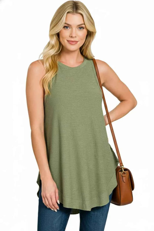 Curved Hem Slub Tunic Tank 19c3a403-3a82-436a-a90f-79a88a47a296-Max-Origin