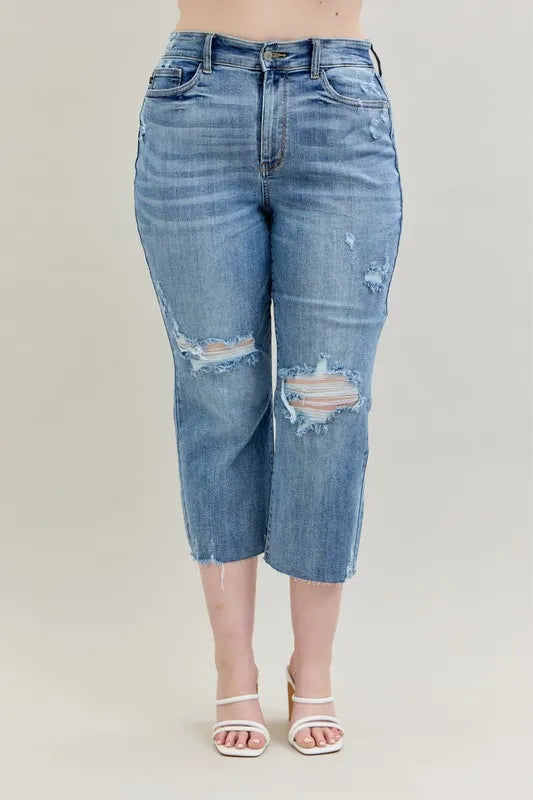 Judy Blue Full Size High Waist Destroy Crop Wide Leg Jeans Plus Size 19c93286-81e1-4e60-ac7f-503ae7c96d85-Max-Origin
