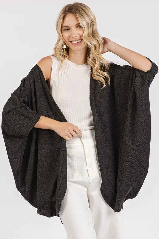 Mittoshop Open Front Batwing Sleeve Cardigan 19d4422f-89d3-41db-94f5-dd3031de55b0-Max