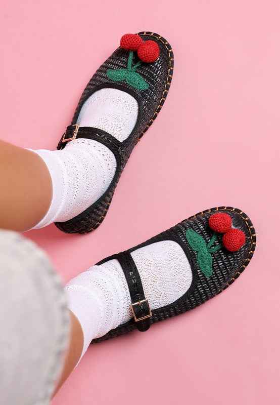 Brunch Date Cherry Accent Mary Jane Flats 19d7df18-c61f-4dd8-a844-745b95353367