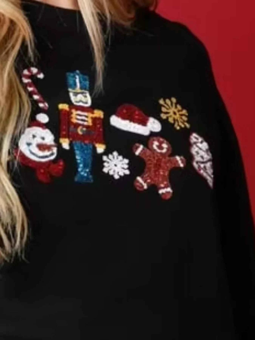 Christmas Sequin Cropped Sweatshirt 19ef9532-0a43-4220-aee8-facf57f5c6ba-Max-Origin