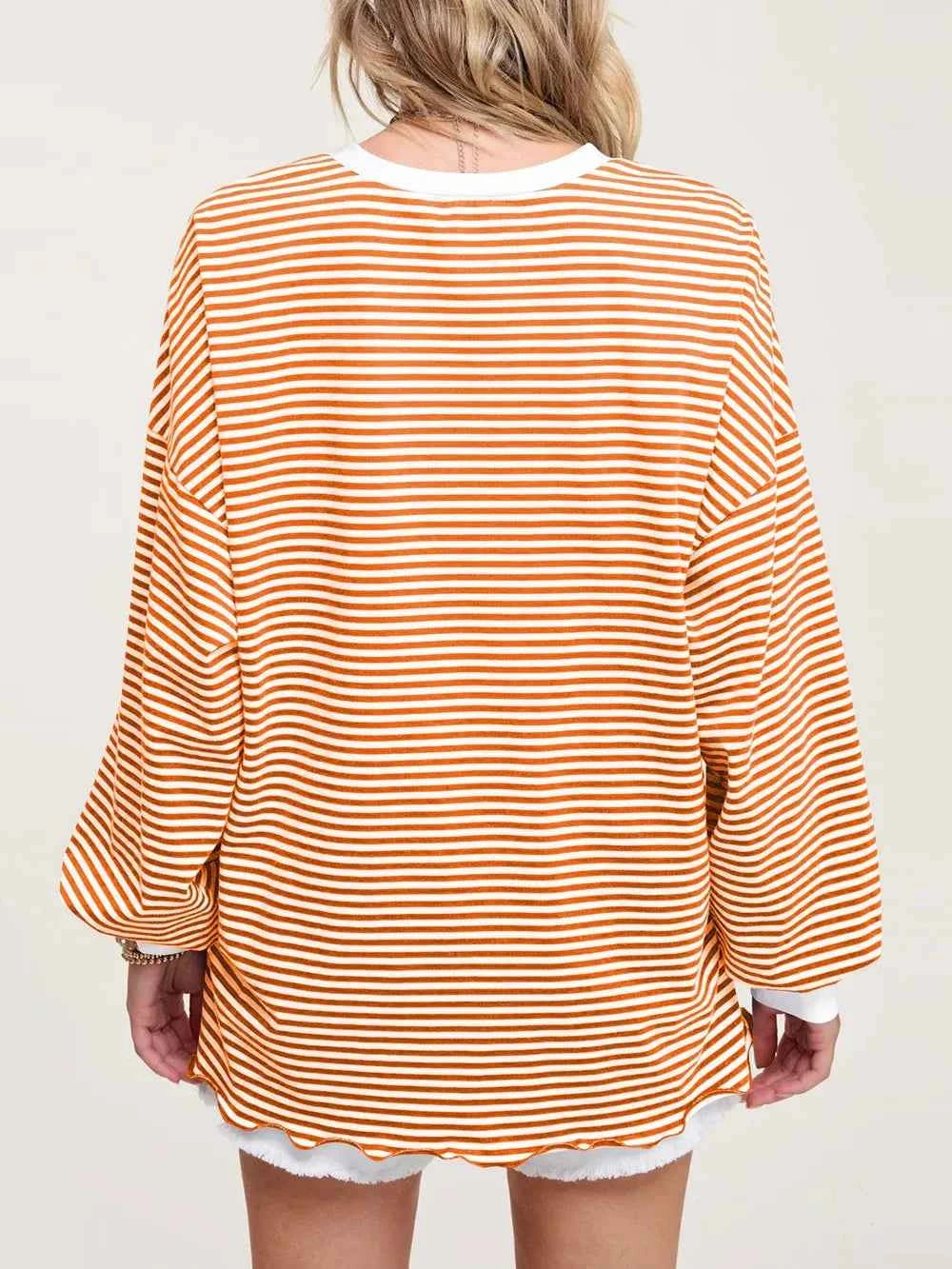 Contrast Striped Long Sleeve Sweatshirt 19f19b7a-bdea-4ba5-8371-62f39622c030-Max