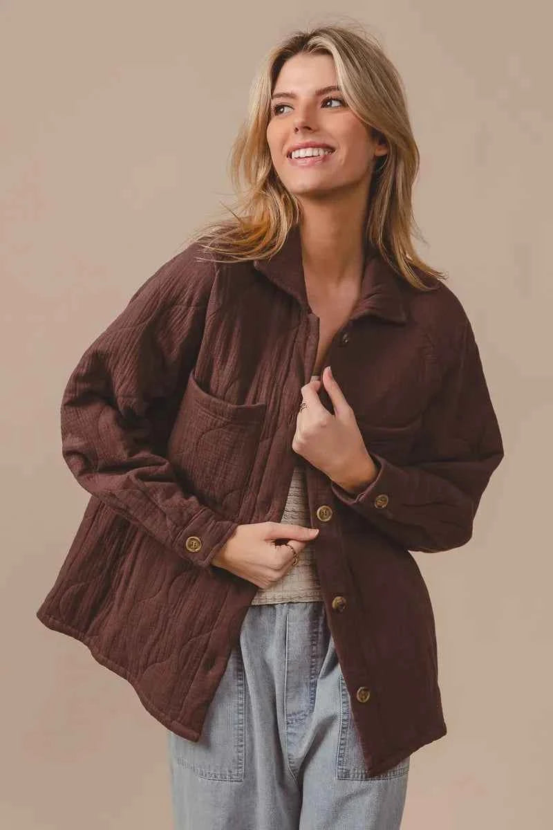 Quilted Wrinkle Gauze Long Sleeve Shacket 19f7f3ad656243a79908b8f27c2911d8-Max-Origin