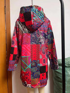 Bohemian Patchwork Fleece Lined Hooded Outerwear 1a0bfed95114480a9c26897c71a1310c-Max-Origin