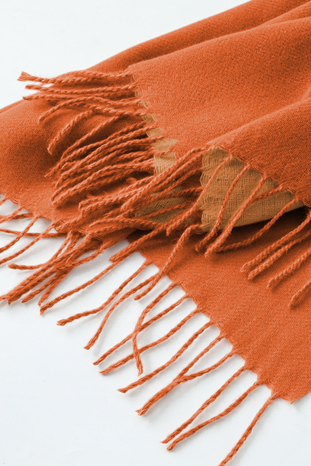 Russet Orange Cotton Tassel Scarf 1a1847b5ba5af20a