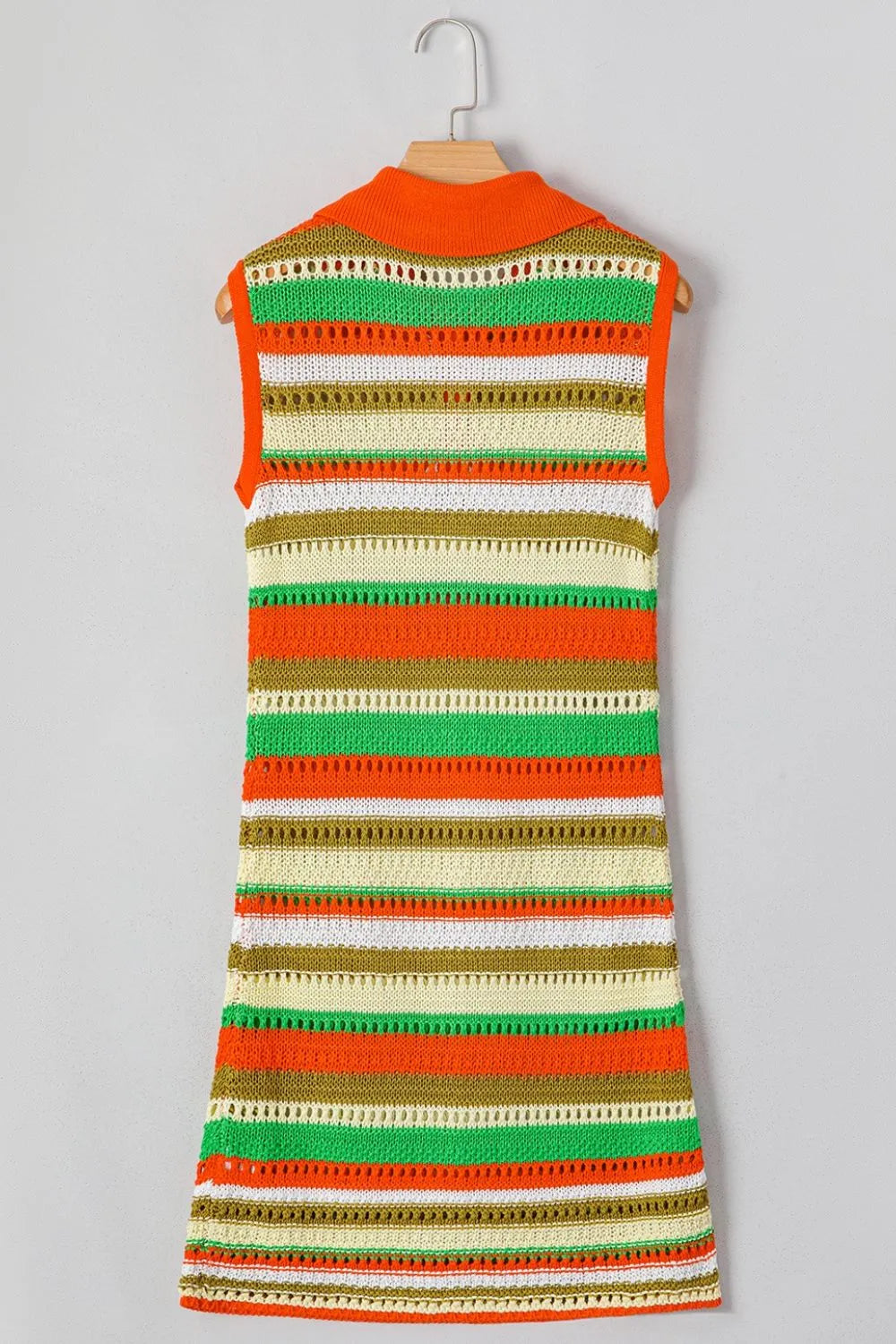 Openwork Stripe Sleeveless Sweater Dress 1a25a594-626e-4d8f-9428-1d0c533a3bde-Max
