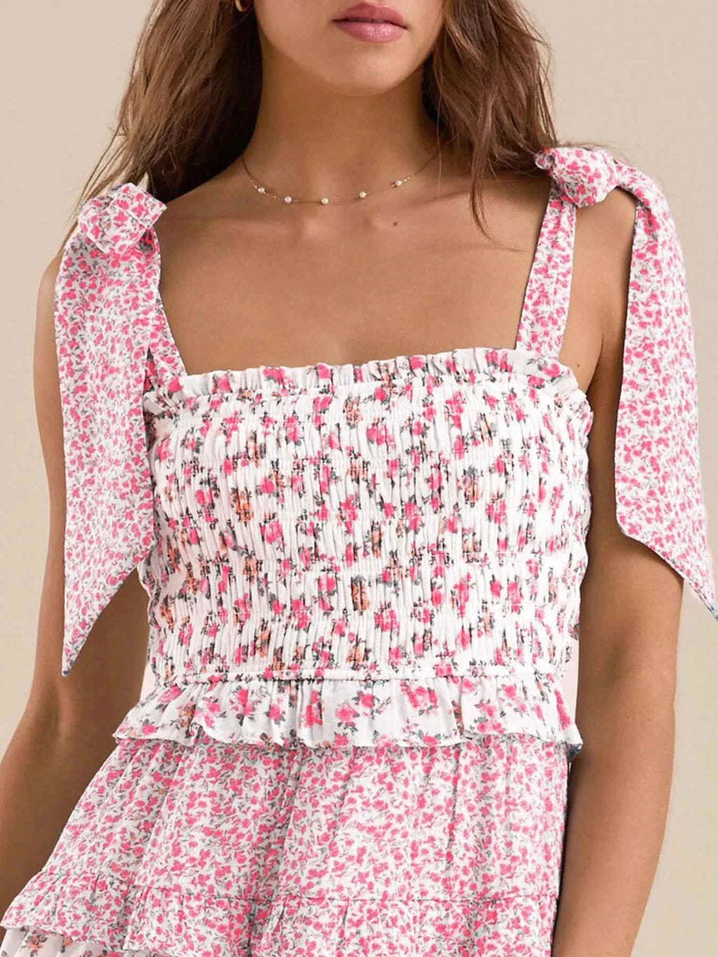 Floral Smocked Tie-Shoulder Summer Dress 1a292936-b12b-499b-82e3-0c35273365e5-Max-Origin