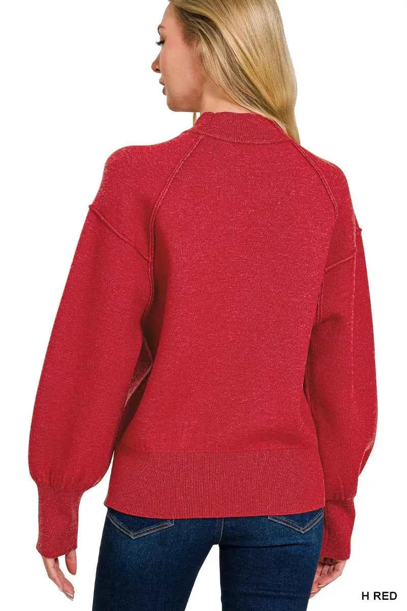 Zenana Viscose Mock Neck Exposed Seam Sweater 1a41f7e9-dd08-4fae-9a6b-c8b9640b63fa-Max-Origin