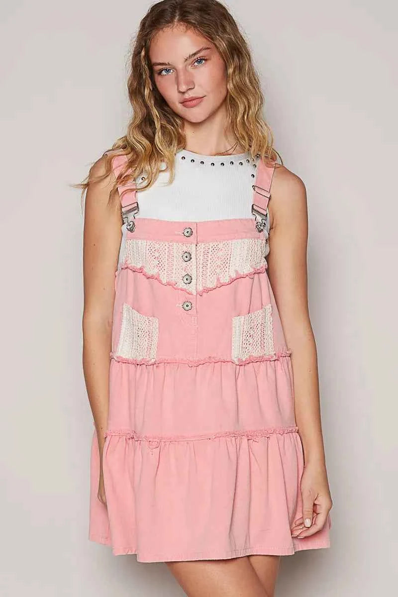 POL Lace Patchwork Detail Denim Overall Dress 1a4bb9be-569e-4834-a2f4-7058c9bd72a5-Max-Origin