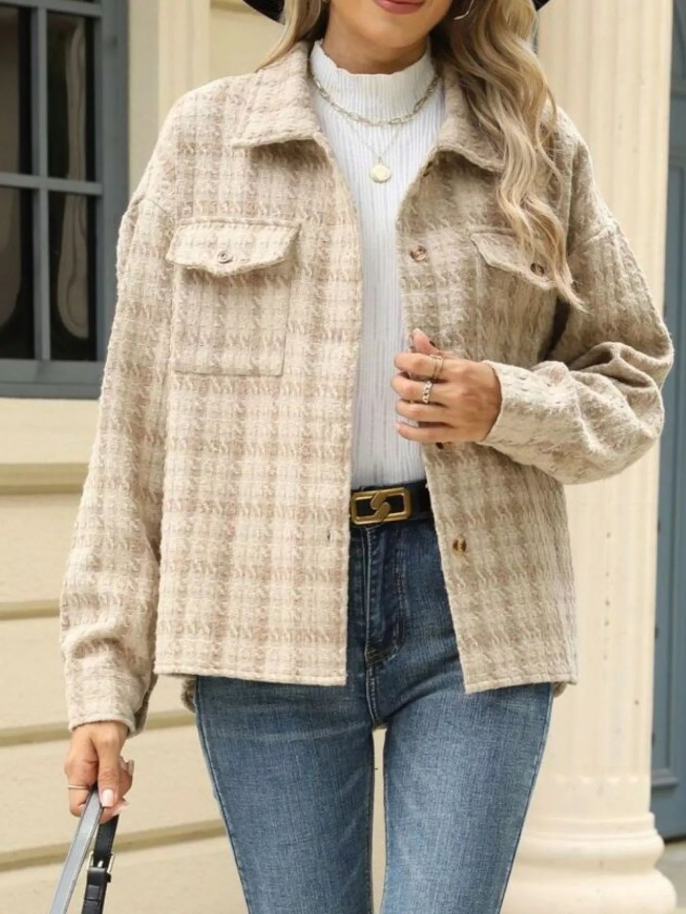 Plaid Button Up Long Sleeve Jacket 1a5acee5-8913-4d77-8dbe-8e0584415d3f-Max-Origin