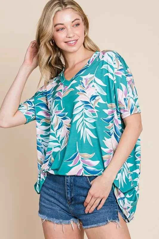 BOMBOM Loose Fit Vintage Floral Tunic Top 1a6f7d0ca39748e68099d58a700072af-Max-Origin