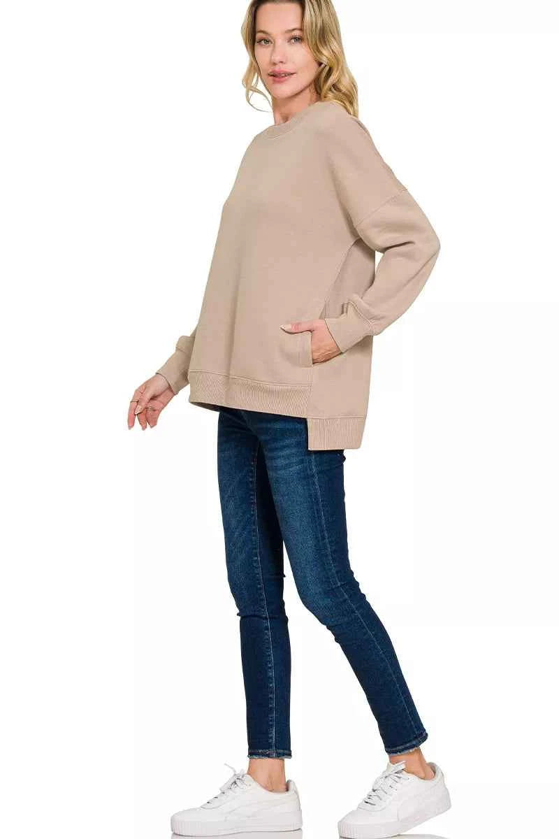 Zenana Full Size Fleece Hi-low Boyfriend Sweatshirts with Pockets Plus Size 1a80a8a4-d02b-4b5f-adbe-ccd0e98c0ca7-Max-Origin