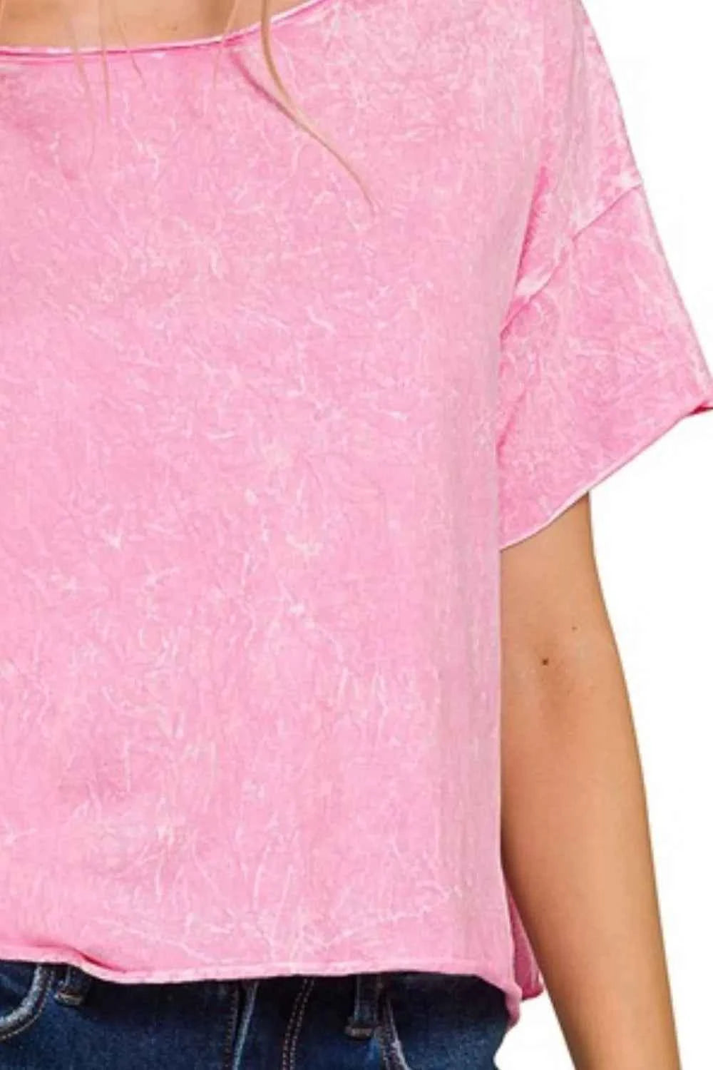 Zenana Washed Crew Neck Short Sleeve Crop Box Tee 1a9a656a-6e24-449f-a762-25e89eb5556a-Max-Origin
