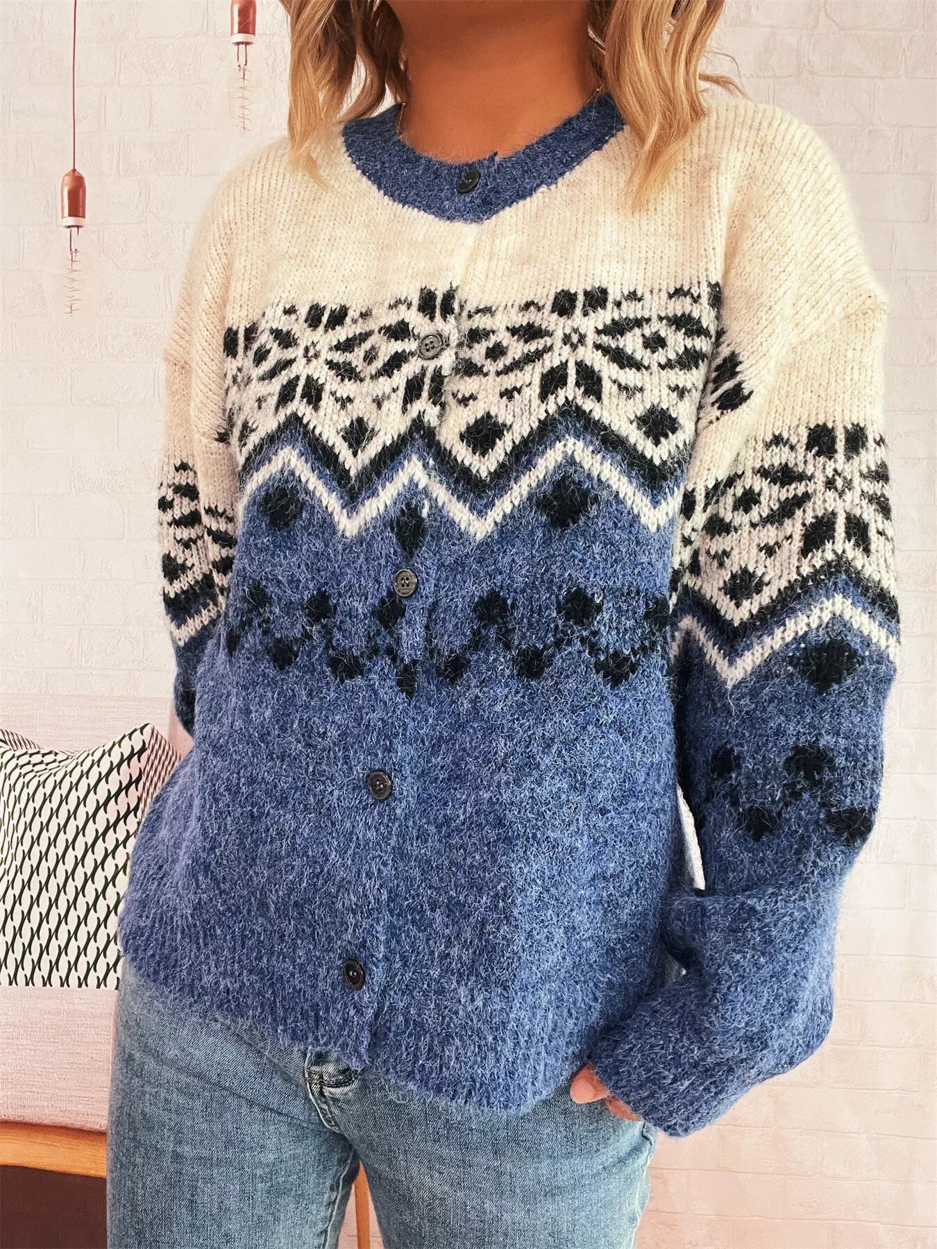Christmas Button Up Drop Shoulder Cardigan 1aa00deee9424fb294b9895bc7116992-Max-Origin