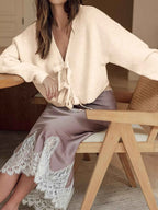 Bow Front Long Sleeve Cardigan 1ab10d5a-cbb0-4543-800f-c37cbaa1af7a-Max-Origin