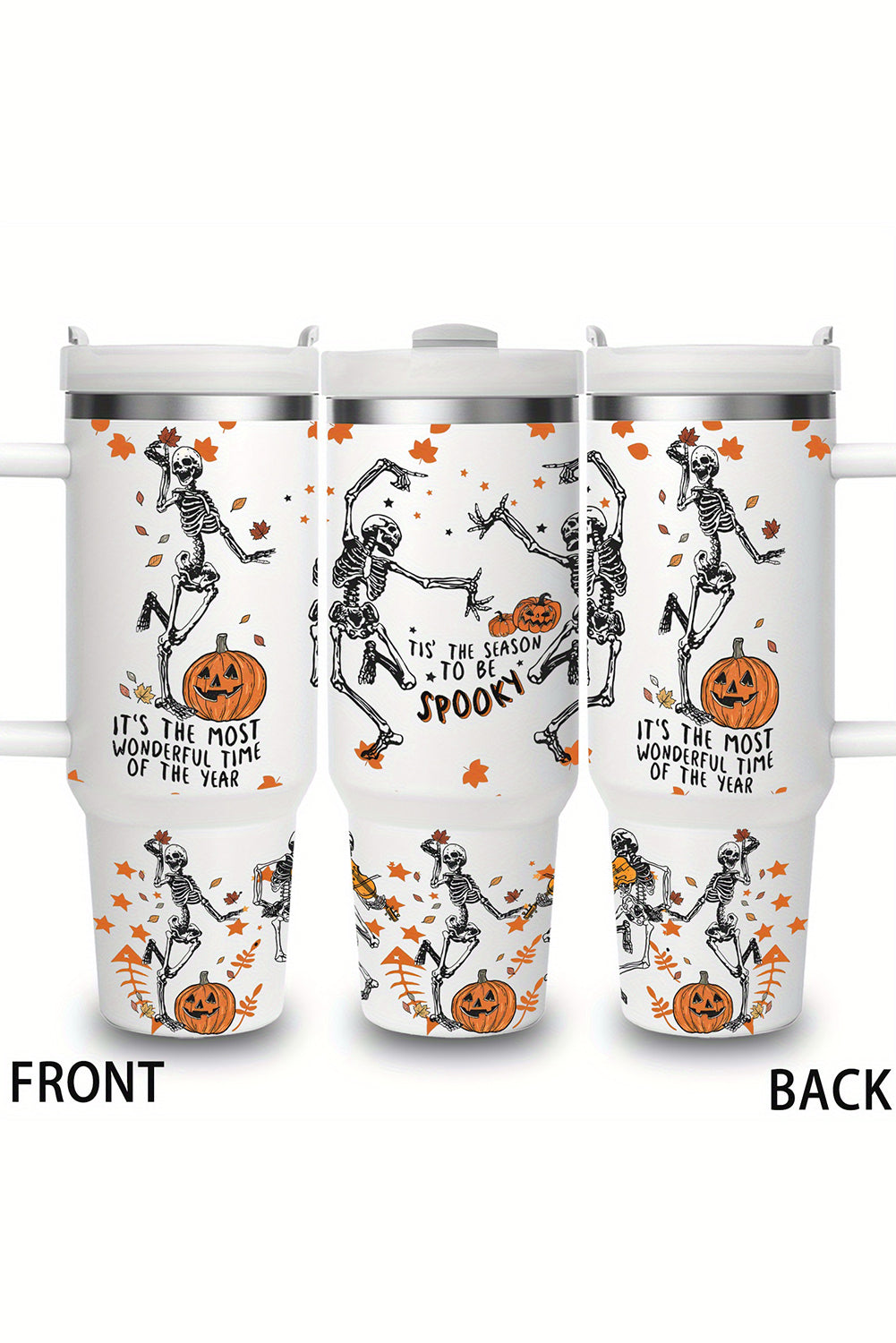 White It's the Most Wonderful Time of the Year Halloween Tumbler 40oz 1ab35aea6c377a3d