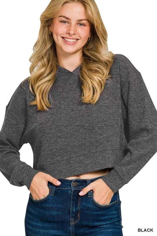 Zenana Drop Shoulder Ribbed Crop Hoodie BLACK 1abddaf74a844b24a1d4245c191c898c-Max-Origin