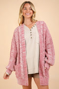 VERY J Cable Knit Open Front Cardigan Brick 1ac260ff-68a3-4a36-9adb-2a6356ab52d8-Max