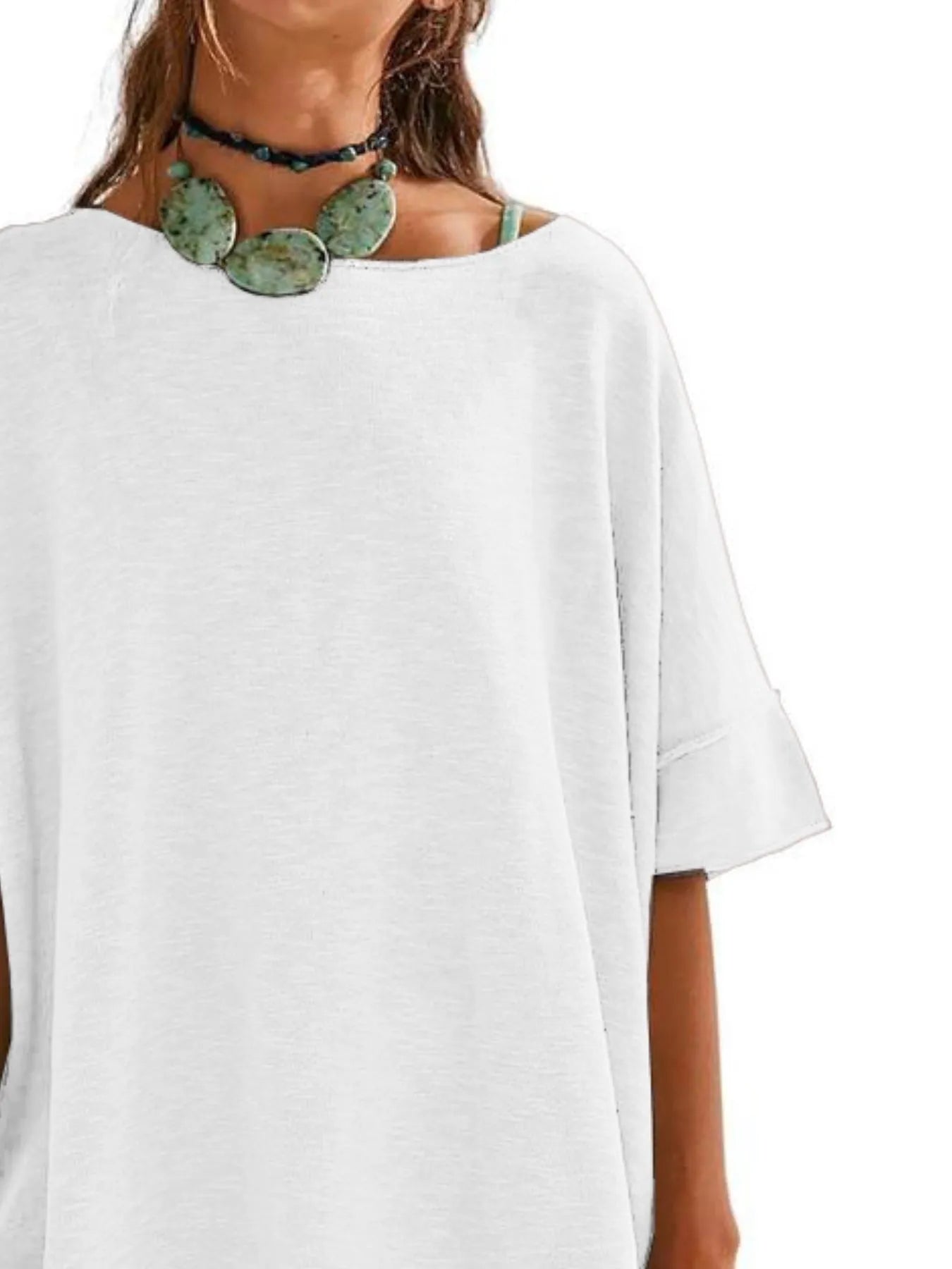 Oversized Round Neck Drop-Shoulder T-Shirt 1ac7135f-7ceb-47c1-904a-5cc277c77633-Max-Origin