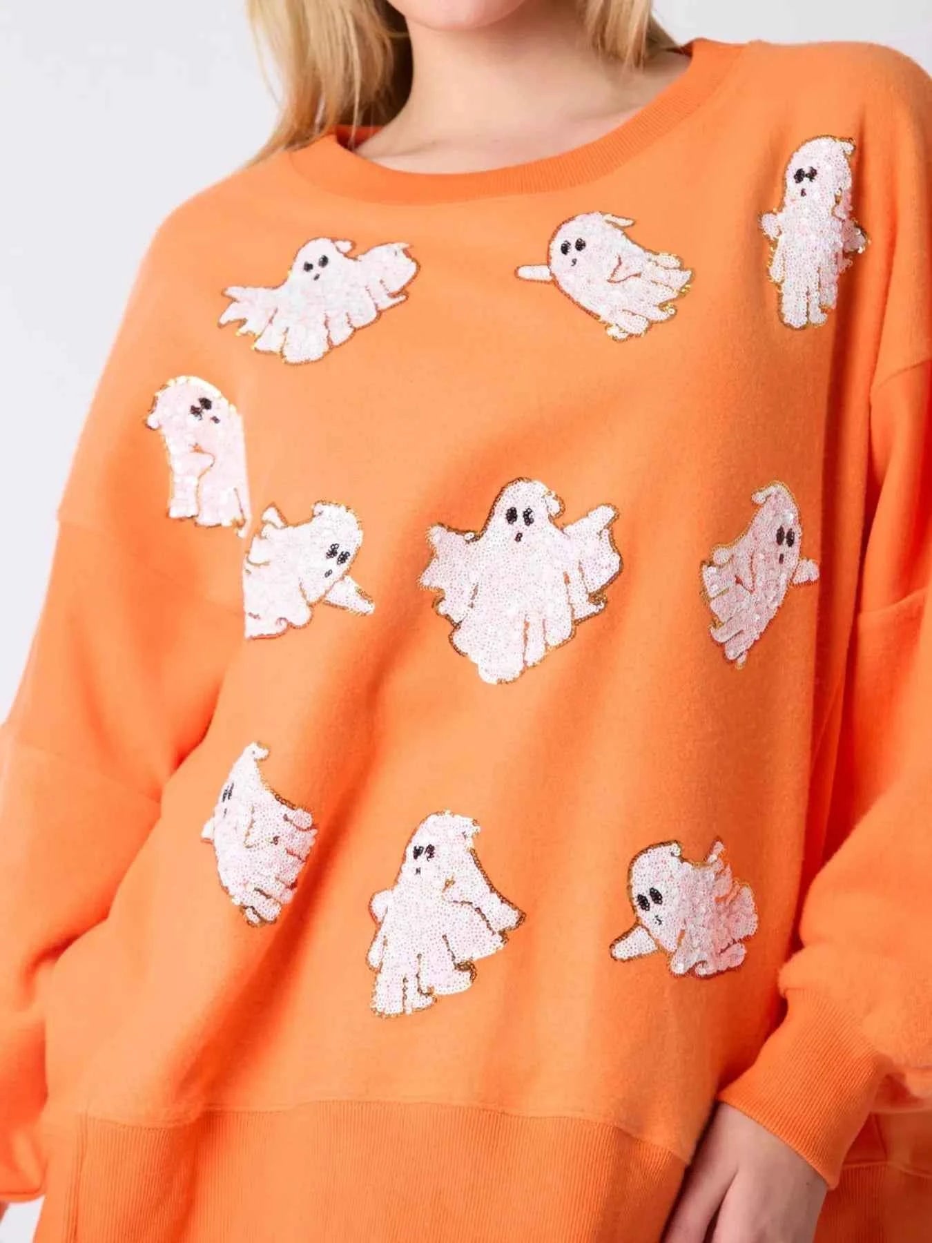 Halloween Sequin Ghost Oversized Sweatshirt 1acce766-b0a8-4284-9e10-4d5c5611c8f9-Max-Origin