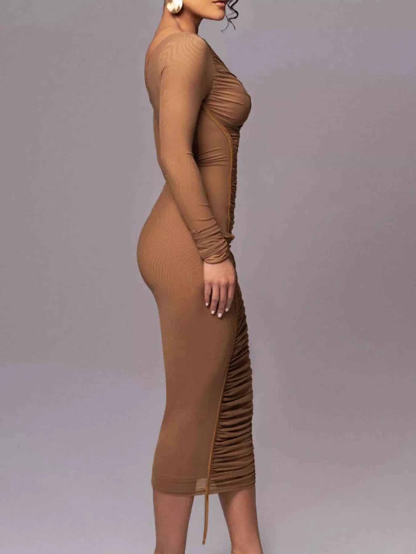 One-Shoulder Ruched Bodycon Midi Dress 1ad32349-302c-4419-a461-ad79929489ab-Max-Origin