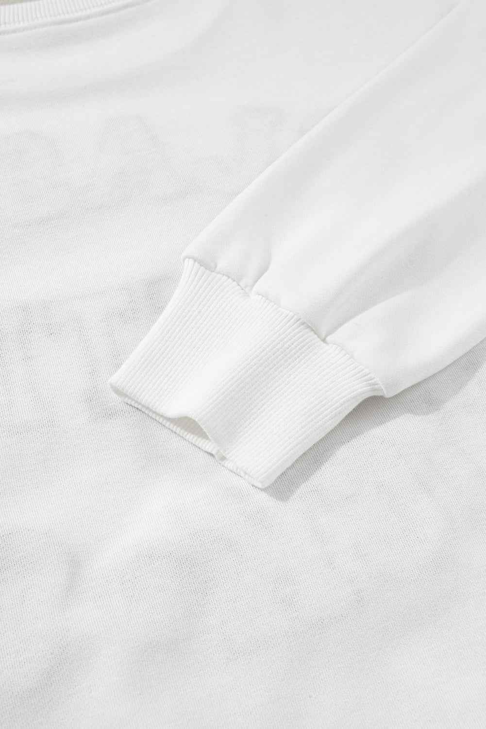 Black CLASSY UNTIL KICKOFF Plush Letter Patched Loose Sweatshirt 1adfbd50ac7ab0d2