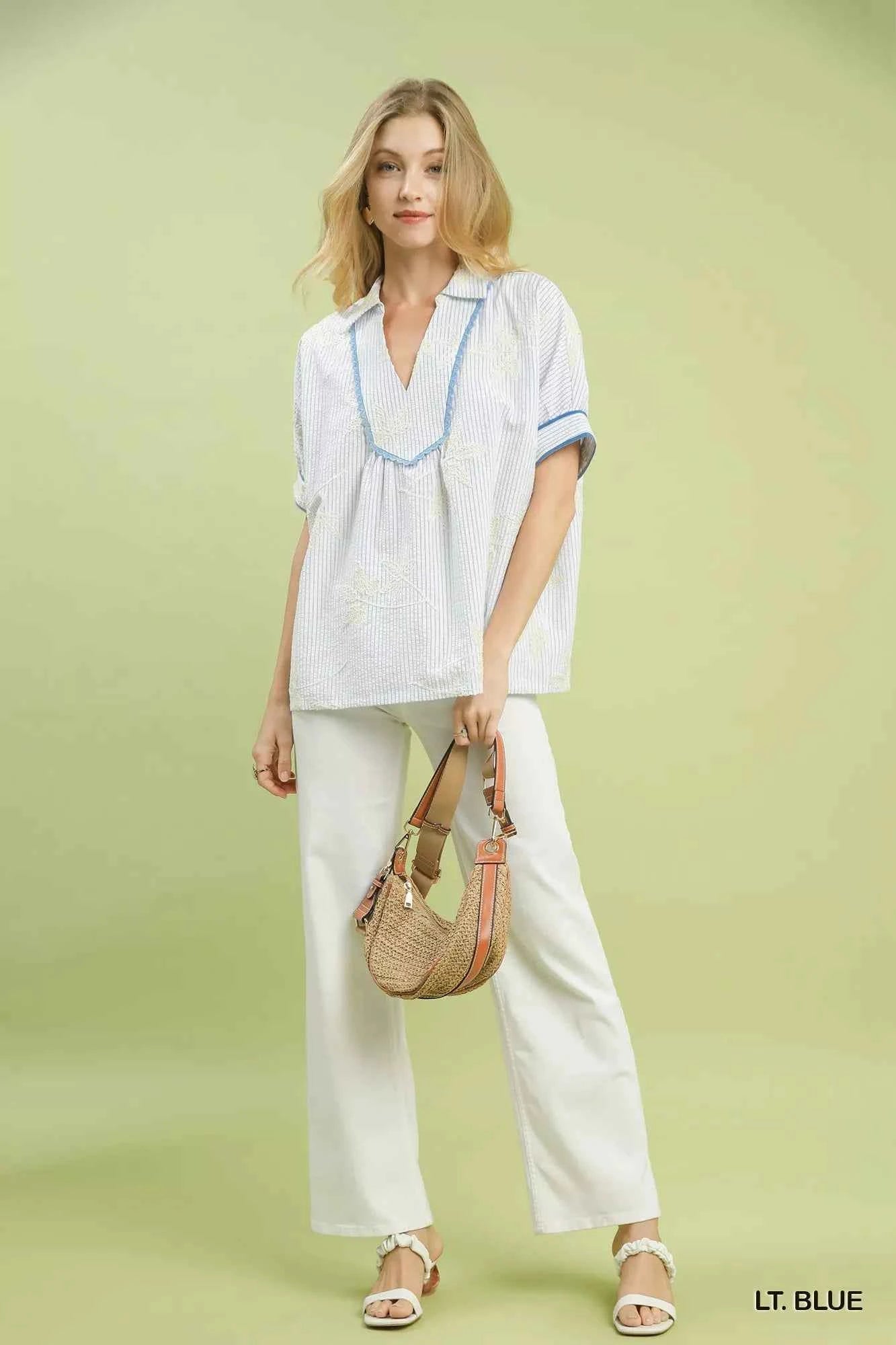 Umgee Striped Embroidered Blouse with Scallop Trim 1af2375f-0a8d-42c8-8ec6-b2458af9ac36-Max-Origin