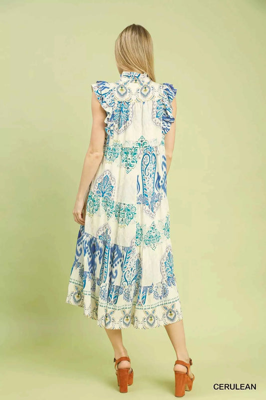 Boho Boarder Print Ruffle Midi Dress 1afbc20a-150a-4f46-985d-742bfdb402b8-Max-Origin