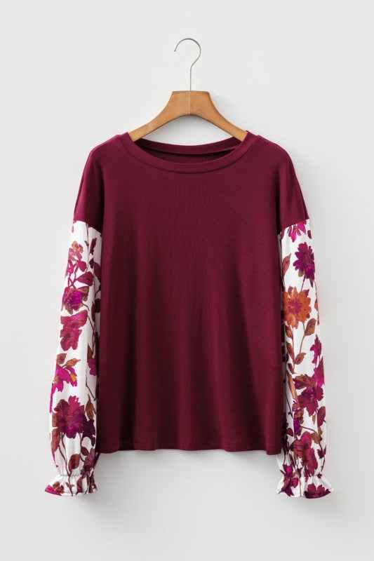 Floral Patchwork Long Sleeve Top 1b04dce3-9b0f-48cd-8418-b0d8f4913ff1