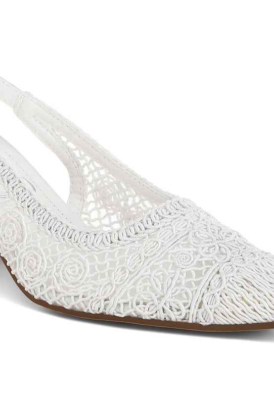 Tolina Woven Design Slingback Sandals 1b093438-00b3-430c-9dcf-1a9c22944279