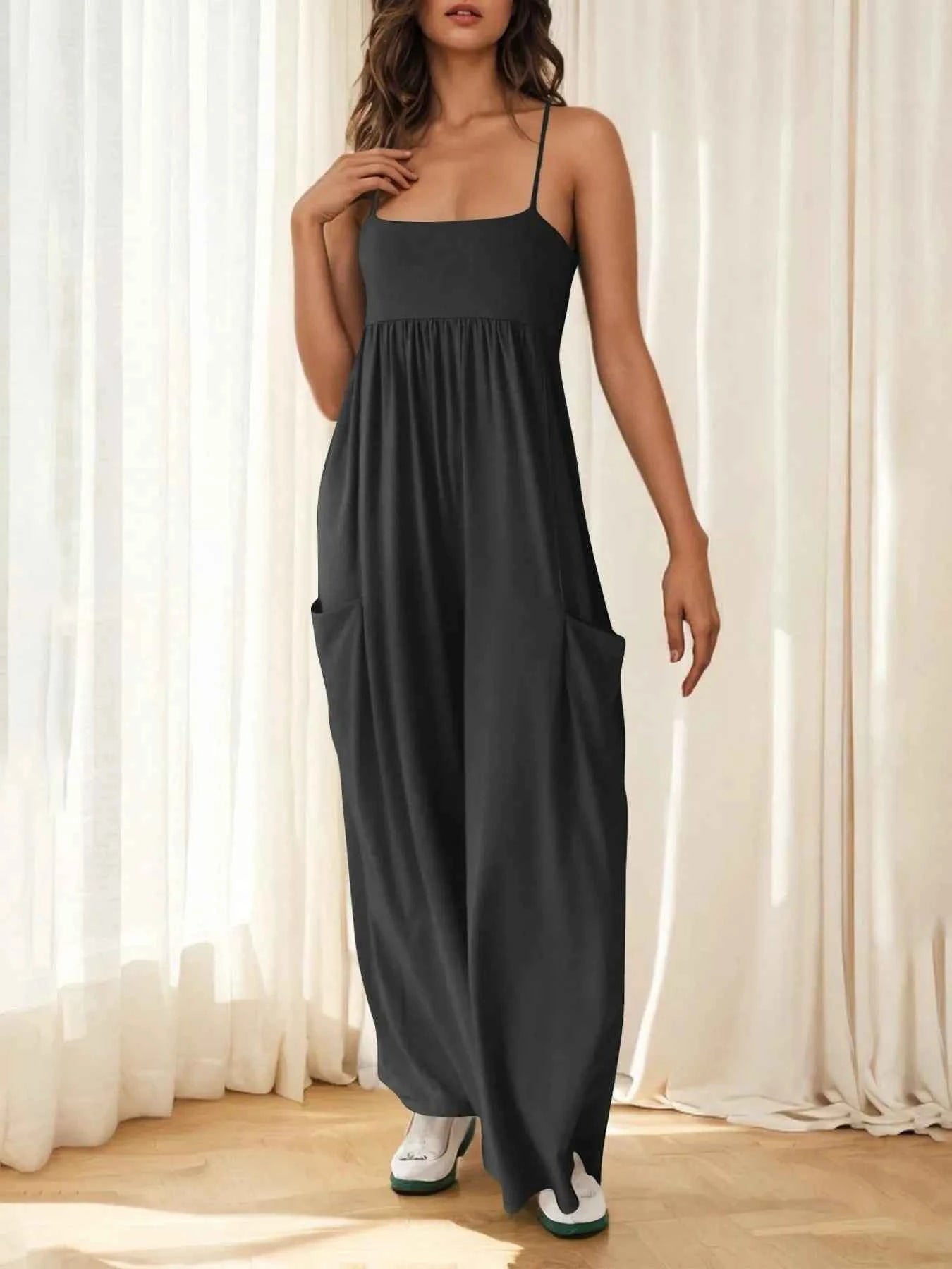 Spaghetti Strap Wide Leg Jumpsuit Dark Gray 1b0defed5ce049f88c15a8d80c0ea69e-Max-Origin