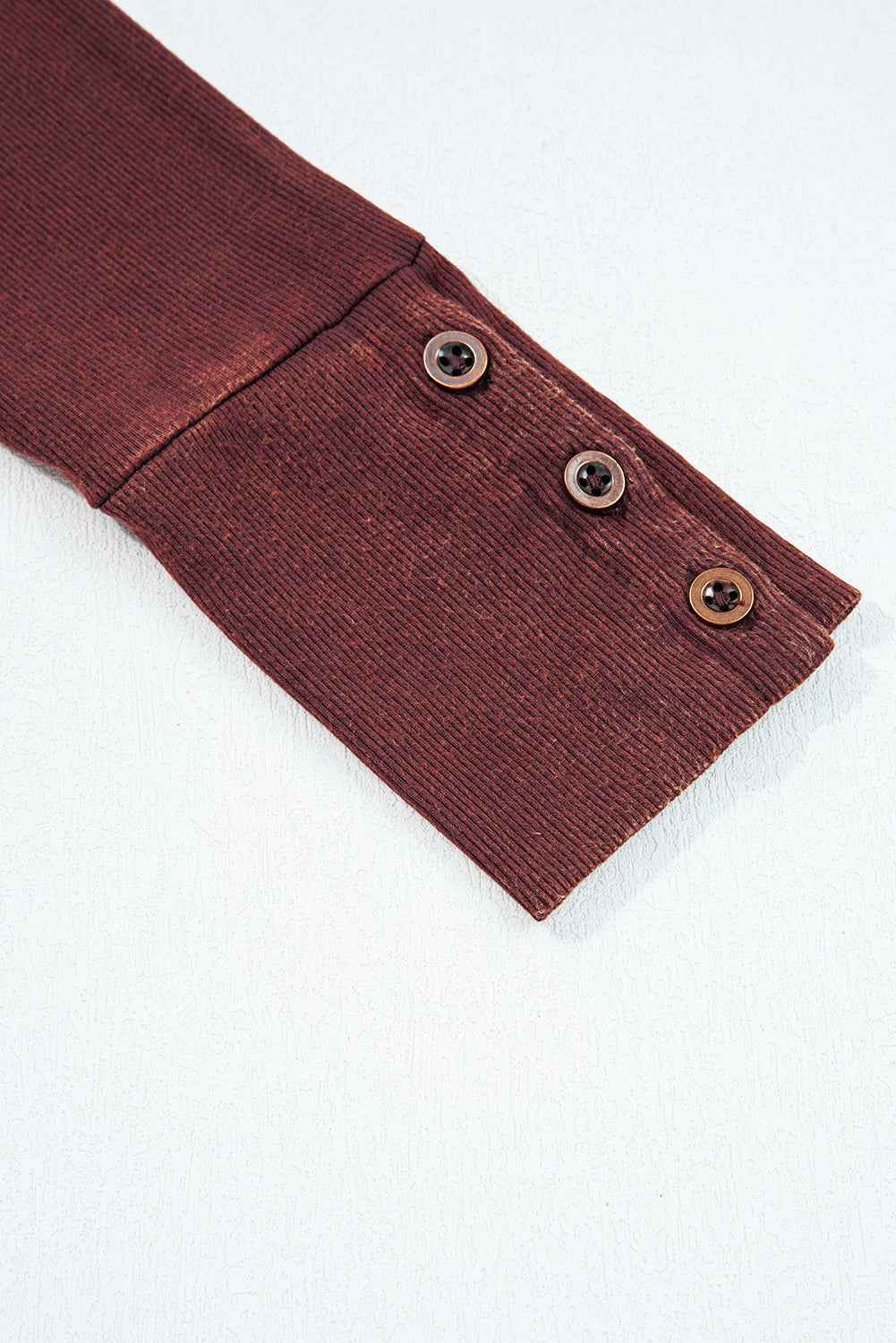 Burgundy Exposed Seam Ribbed Long Sleeve Top 1b1caa3bb6ea8453