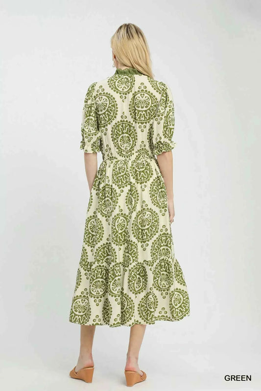 Paisley Smocked Waist Midi Dress 1b3d241c-7bcd-446c-91cf-869cf59a6c2b-Max-Origin