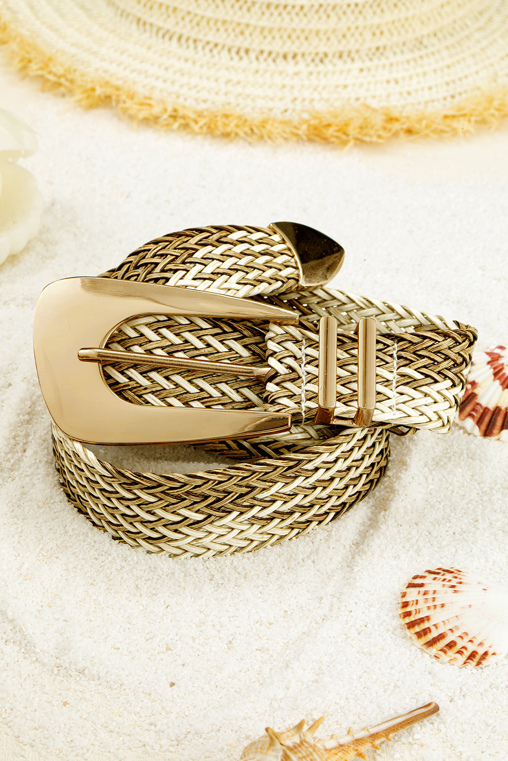 Camel Bohemian Woven Thin Waist Belt 1b4287e51ae6f629