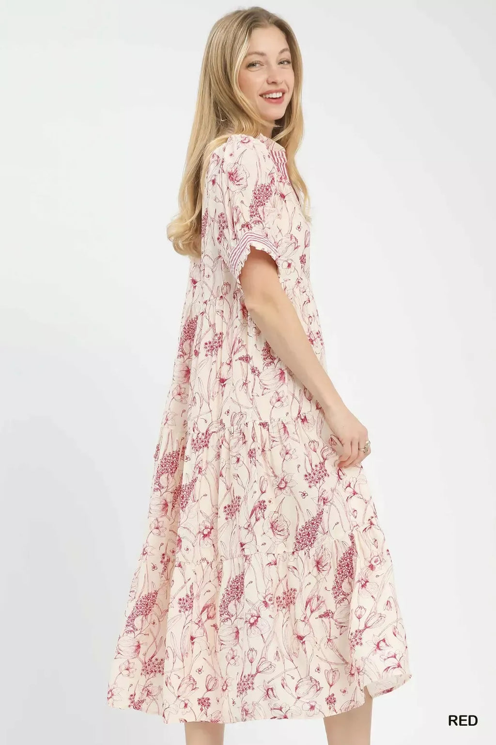 Umgee Floral Tiered Midi Dress with Ruffle Trim 1b4f1b1e-2c2d-4324-81eb-2d548be0c25b-Max-Origin