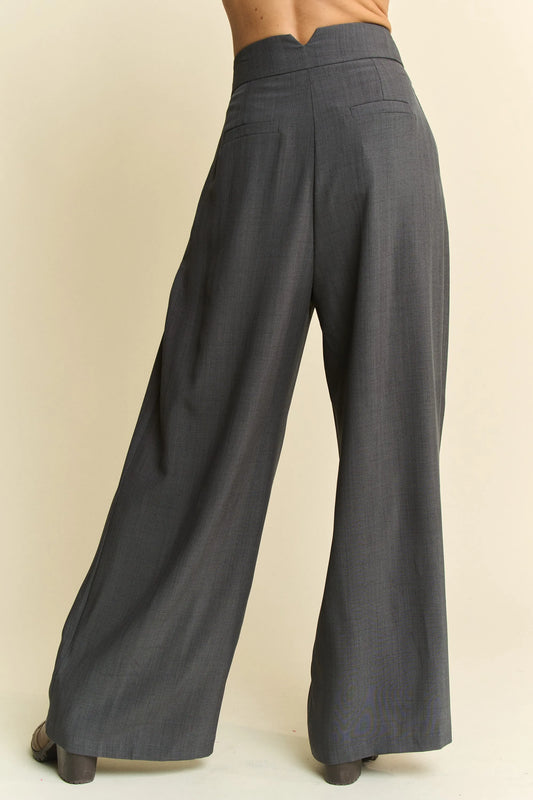 Solid Back Pocket Shirring Detail Wide Leg Pants 1b630070f5334885948327c4b1e4ae5c-Max-Origin