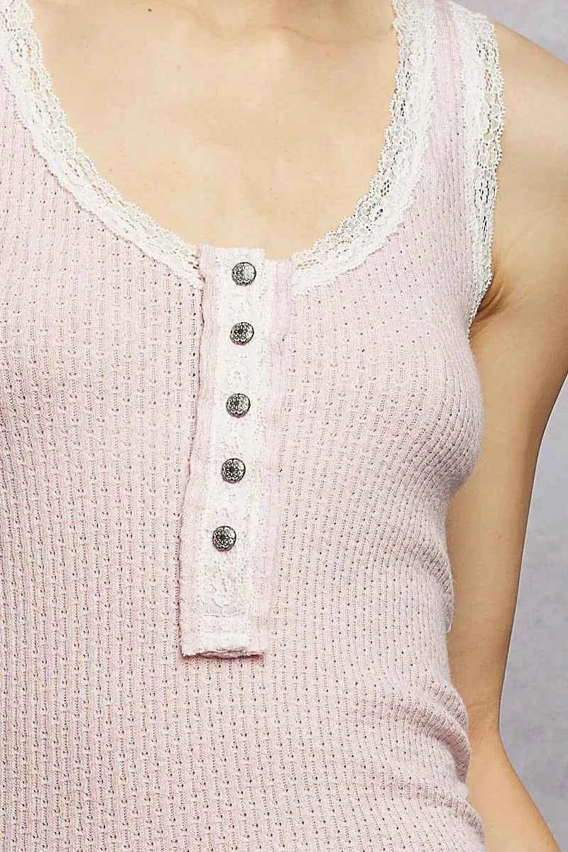 Lace Trim Tank with Front Button Closure 1b7b6e09-30bf-45d4-94e4-4c1b9b68545c-Max-Origin